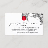 Koi Fish Mandala Red Dot Spiritueel Visitekaartje (Achterkant)