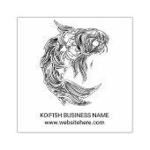 Koi fish Mandala Rubberstempel (Afrduk)