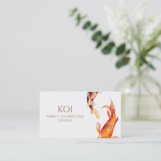  Koi Fish Mental Health Counselor Visitekaartje (Staand voorkant)