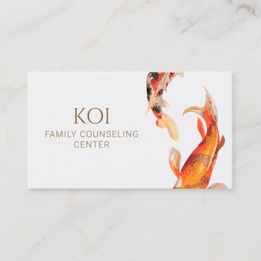  Koi Fish Mental Health Counselor Visitekaartje (Voorkant)