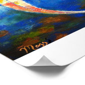 Koi Fish met Cloud Reflection Art Poster (Hoek)