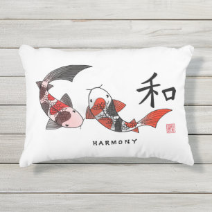 Koi Fish met Harmony Character Pillow Buitenkussen