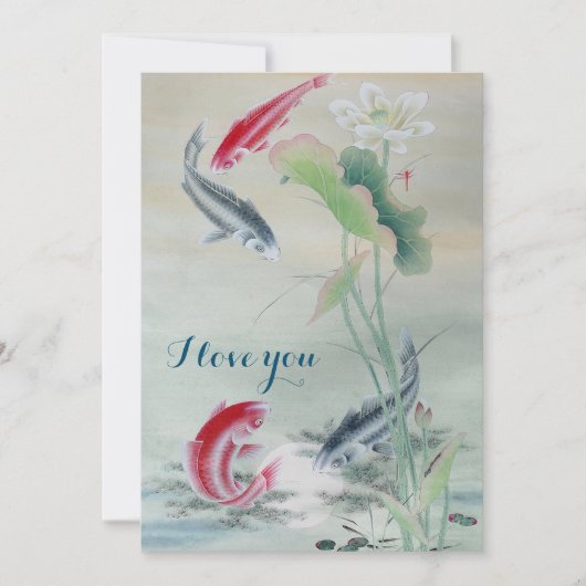 Koi Fish met Lotus (Voorkant)
