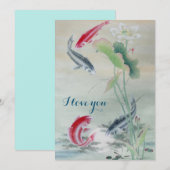 Koi Fish met Lotus (Voorkant / Achterkant)
