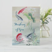 Koi Fish met Lotus (Staand voorkant)