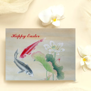 Koi Fish met Lotus Briefkaart