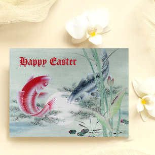 Koi Fish met Lotus Briefkaart