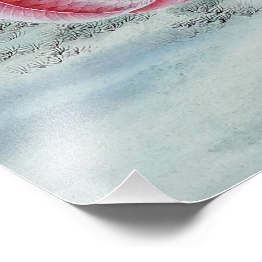 Koi Fish met Lotus Foto Afdruk (Hoek)