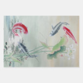 Koi Fish met Lotus Inpakpapier Vel (Voorkant)
