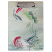 Koi Fish met Lotus Klembord (Voorkant)