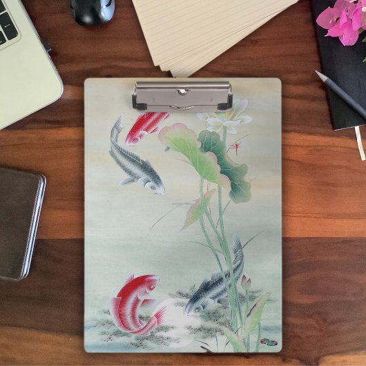 Koi Fish met Lotus Mini Klembord