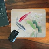 Koi Fish met Lotus Muismat