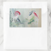 Koi Fish met Lotus Rechthoekige Sticker (Tas)