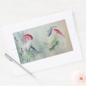 Koi Fish met Lotus Rechthoekige Sticker (Envelop)