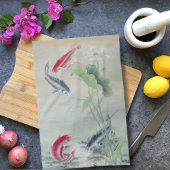 Koi Fish met Lotus Theedoek