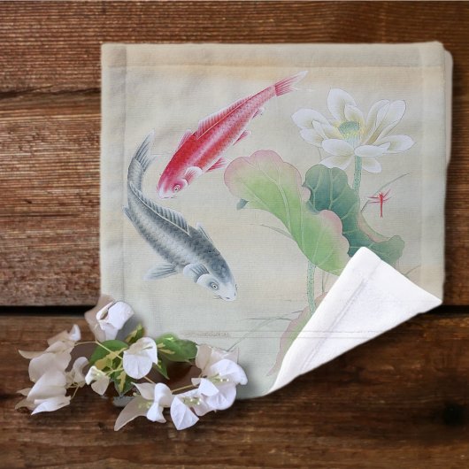 Koi Fish met Lotus Washandje