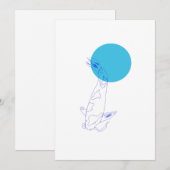 Koi Fish Minimal Style Wenskaart Feestdagenkaart (Voorkant / Achterkant)