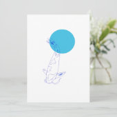 Koi Fish Minimal Style Wenskaart Feestdagenkaart (Staand voorkant)