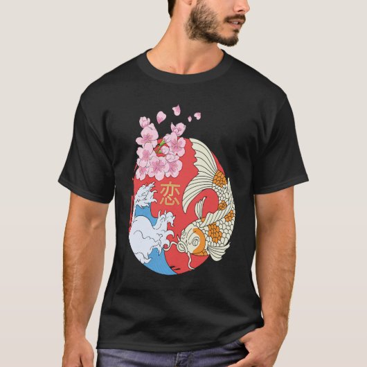 Koi Fish Nikishigoi Ornamental Fish Carp Pond Japa T-shirt (Voorkant)