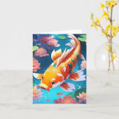 Koi Fish-onderzoek N Kaart (Gele Bloem)