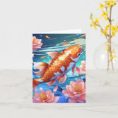 Koi Fish-onderzoek P Kaart (Gele Bloem)