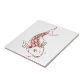 Koi Fish Outline Tegeltje (Zijkant)