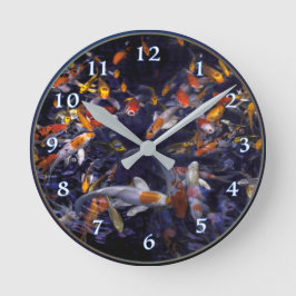 KOI FISH OVER FLOWING RONDE KLOK