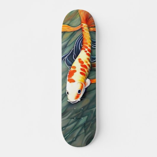 Koi Fish Painting Japan Kunst Persoonlijk Skateboard (Voorkant)