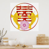 Koi Fish Pair Wedding Symbol Poster (Keuken)