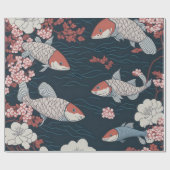 Koi Fish Pattern Cadeaupapier (Vlak)