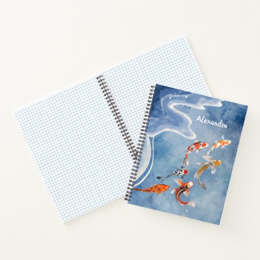 Koi Fish personalized Spiral Notebook Notitieboek (Binnen)