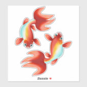 Koi Fish Pisces Zodiac Sign Sticker (Vel)