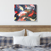 Koi Fish Pond, Abstract, olieverf afdrukken (Insitu (Slaapkamer))