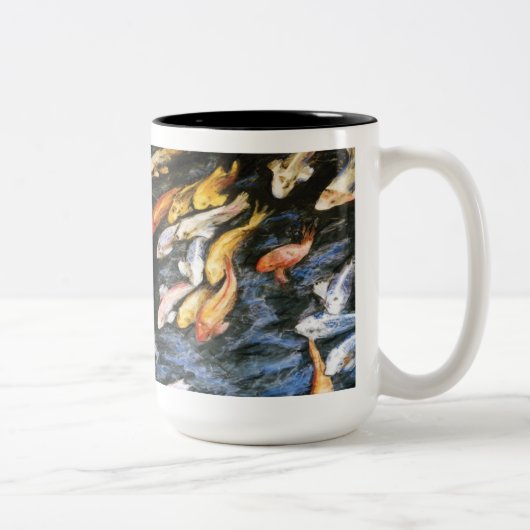 Koi Fish Pond Art Painting Mok (Rechts)