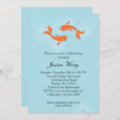 Koi Fish Pond Bridal Shower Kaart (Voorkant / Achterkant)