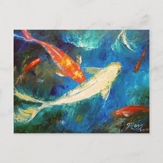 Koi Fish Pond Briefkaart (Voorkant)