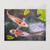 Koi Fish Pond Briefkaart (Voorkant)
