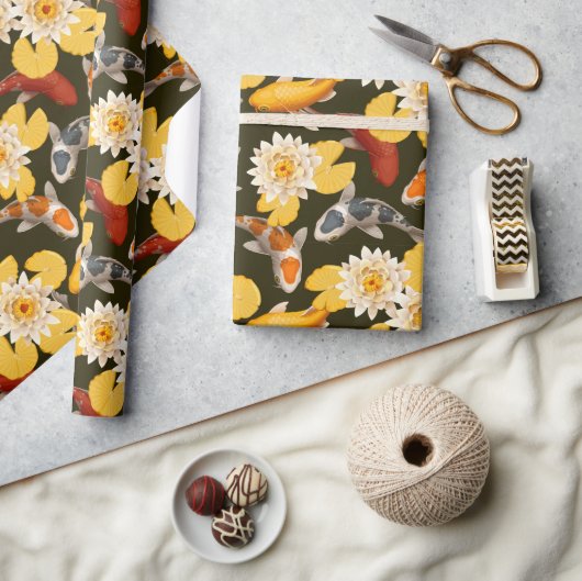 Koi Fish Pond Cadeaupapier (Crafts)