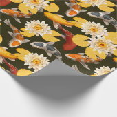 Koi Fish Pond Cadeaupapier (Hoek)