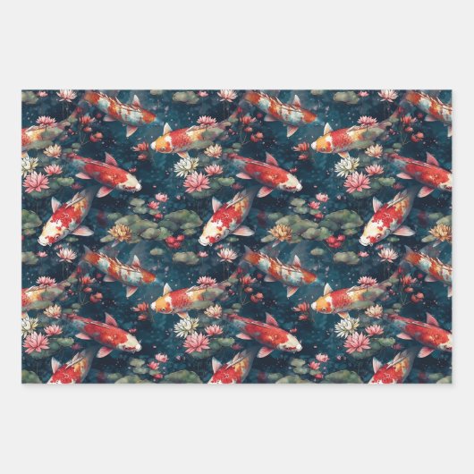 KOI FISH POND CADEAUPAPIER (Voorkant 3)