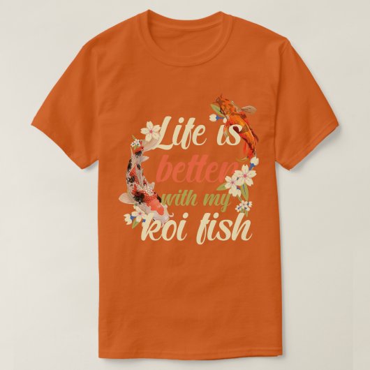 Koi Fish Pond Carp Japan Japans kunstCherry Bloss T-shirt (Design voorkant)
