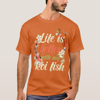 Koi Fish Pond Carp Japan Japans kunstCherry Bloss T-shirt