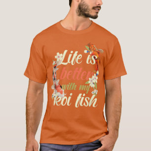 Koi Fish Pond Carp Japan Japans kunstCherry Bloss T-shirt