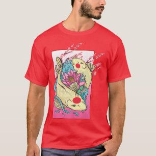 Koi Fish Pond Japanese Culture Taisho Sanke Sakura T-shirt