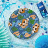 Koi Fish & Pond Lilies - Aangepast Papieren Bordje (Feest)