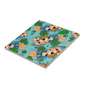 Koi Fish & Pond Lilies - Aangepast Tegeltje (Zijkant)
