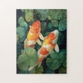 Koi Fish Pond Lily Pads Legpuzzel (Verticaal)