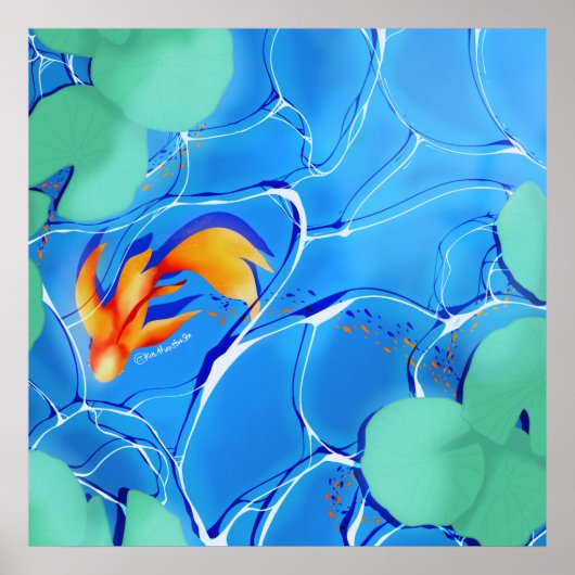 Koi Fish Pond Poster (Voorkant)