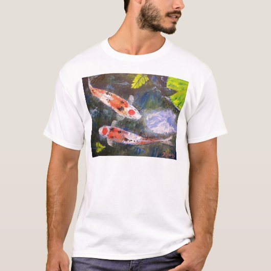 Koi Fish Pond T-shirt (Voorkant)