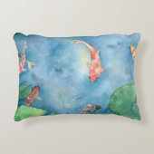 Koi Fish Pond watercolor Accent Kussen (Voorkant)